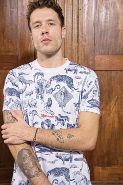 T-Shirt Mario Animales Blanc