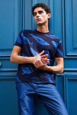 T-Shirt Mario Ballena Bleu marine