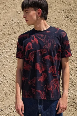 T-Shirt Mario Desaparición Bleu Marine