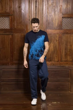 T-Shirt Mario Ola Bleu Marine