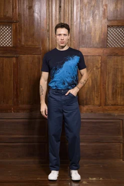 T-Shirt Mario Ola Bleu Marine