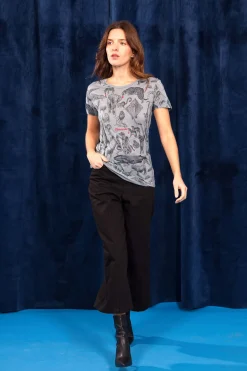 T-shirt Medallon Animales Bleu fjord