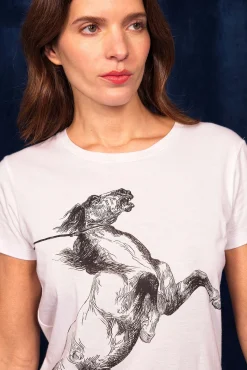T-Shirt Medallon Indomable Blanc
