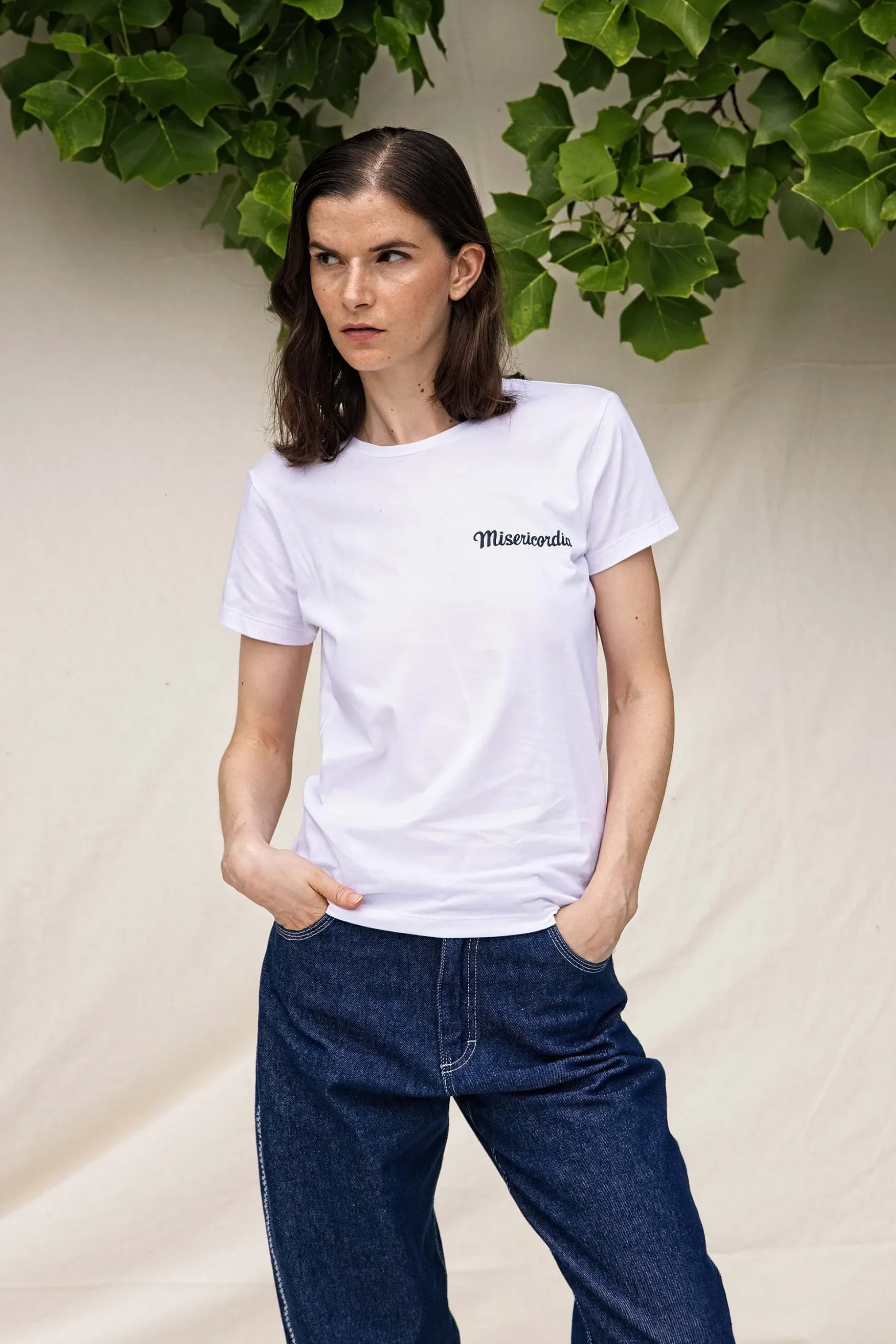T-Shirt Medallon Misericordia Pecho Blanc