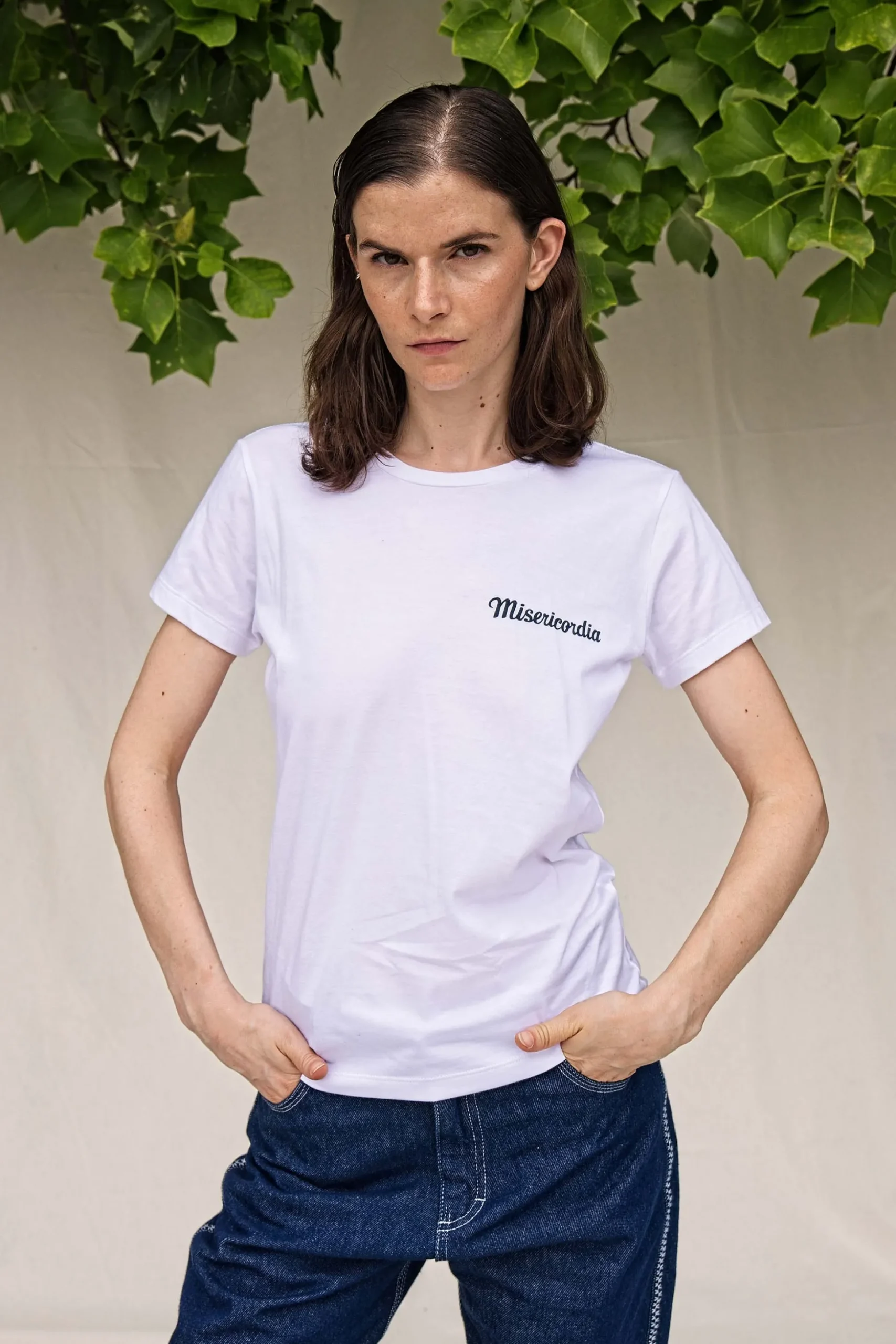 T-Shirt Medallon Misericordia Pecho Blanc