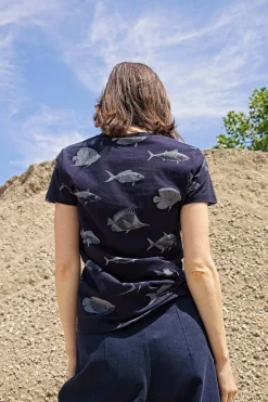 T-Shirt Medallon Pescado Bleu Marine
