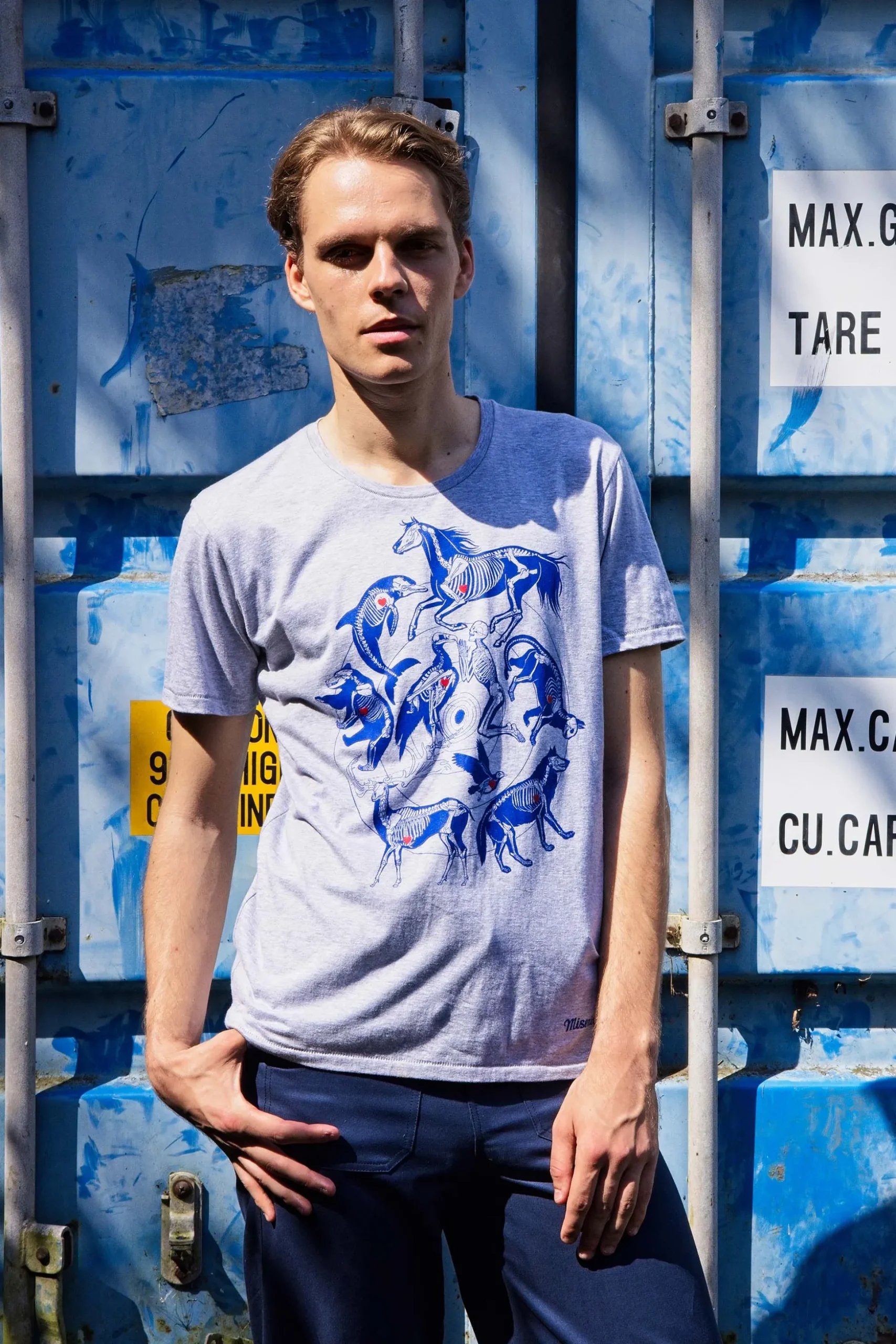 T-Shirt Querido Esqueleto Gris