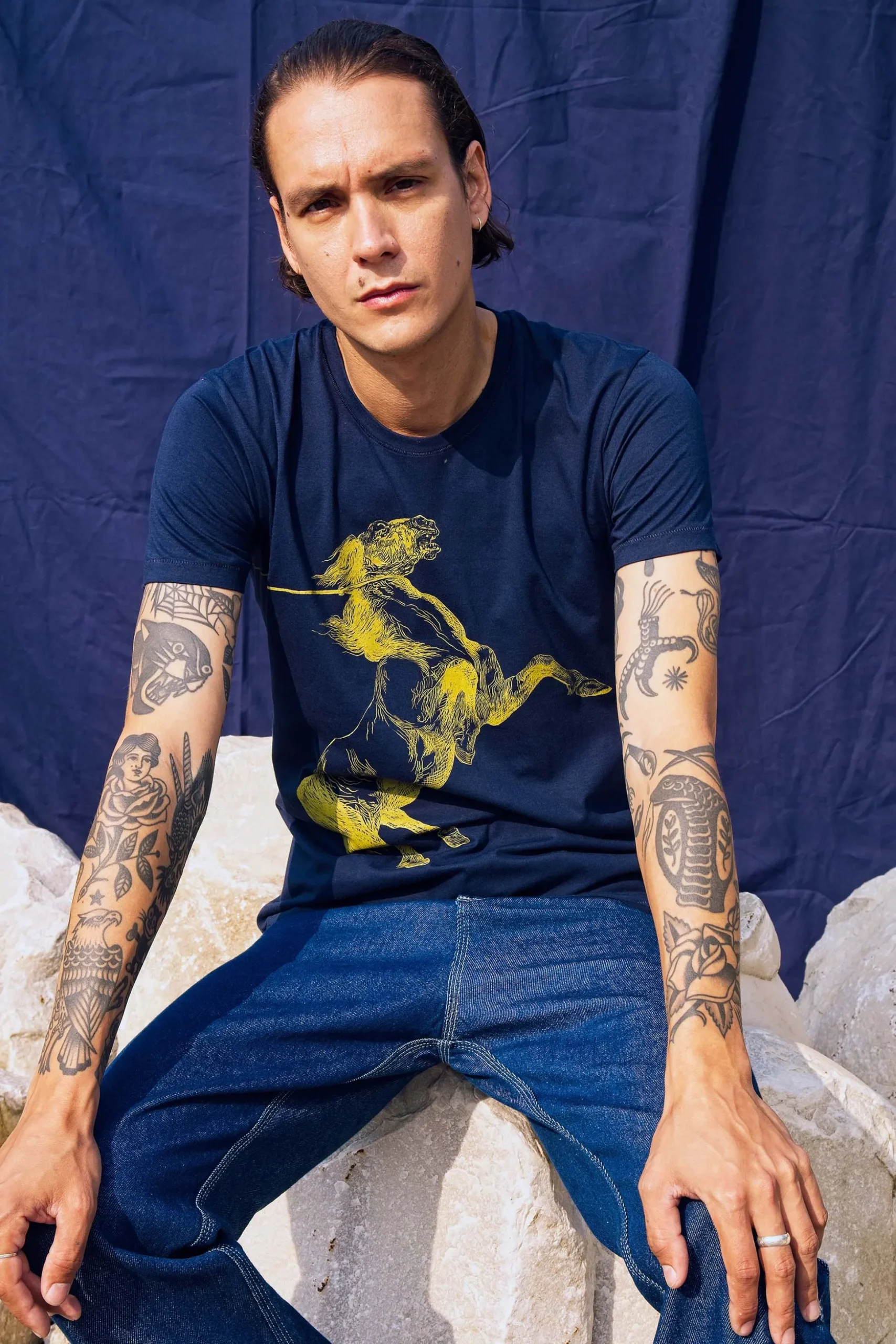 T-Shirt Querido Indomable Bleu Marine