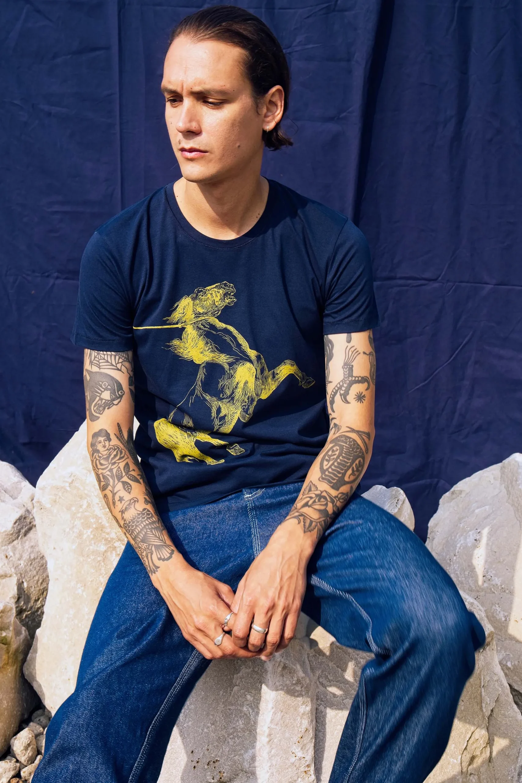 T-Shirt Querido Indomable Bleu Marine