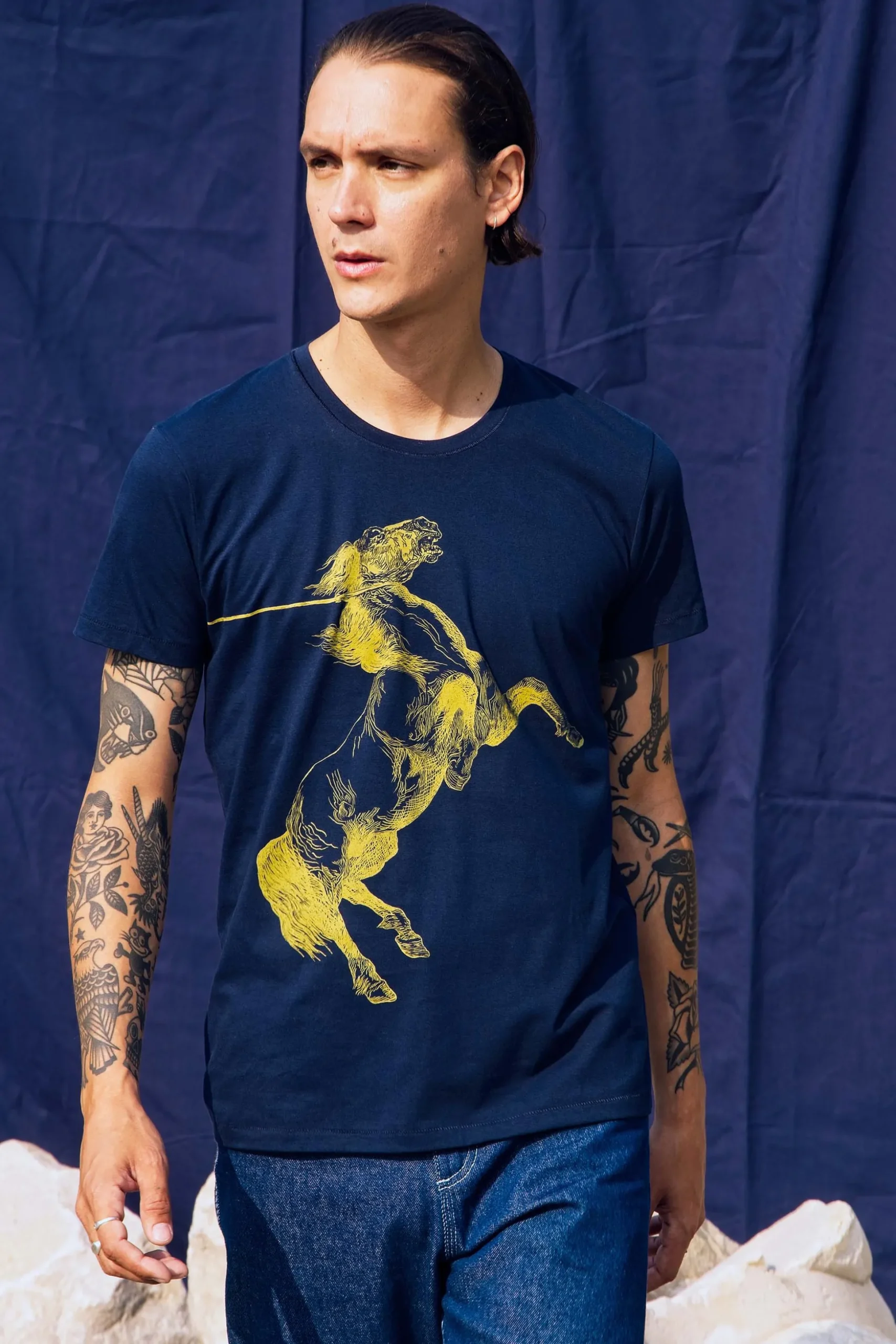 T-Shirt Querido Indomable Bleu Marine