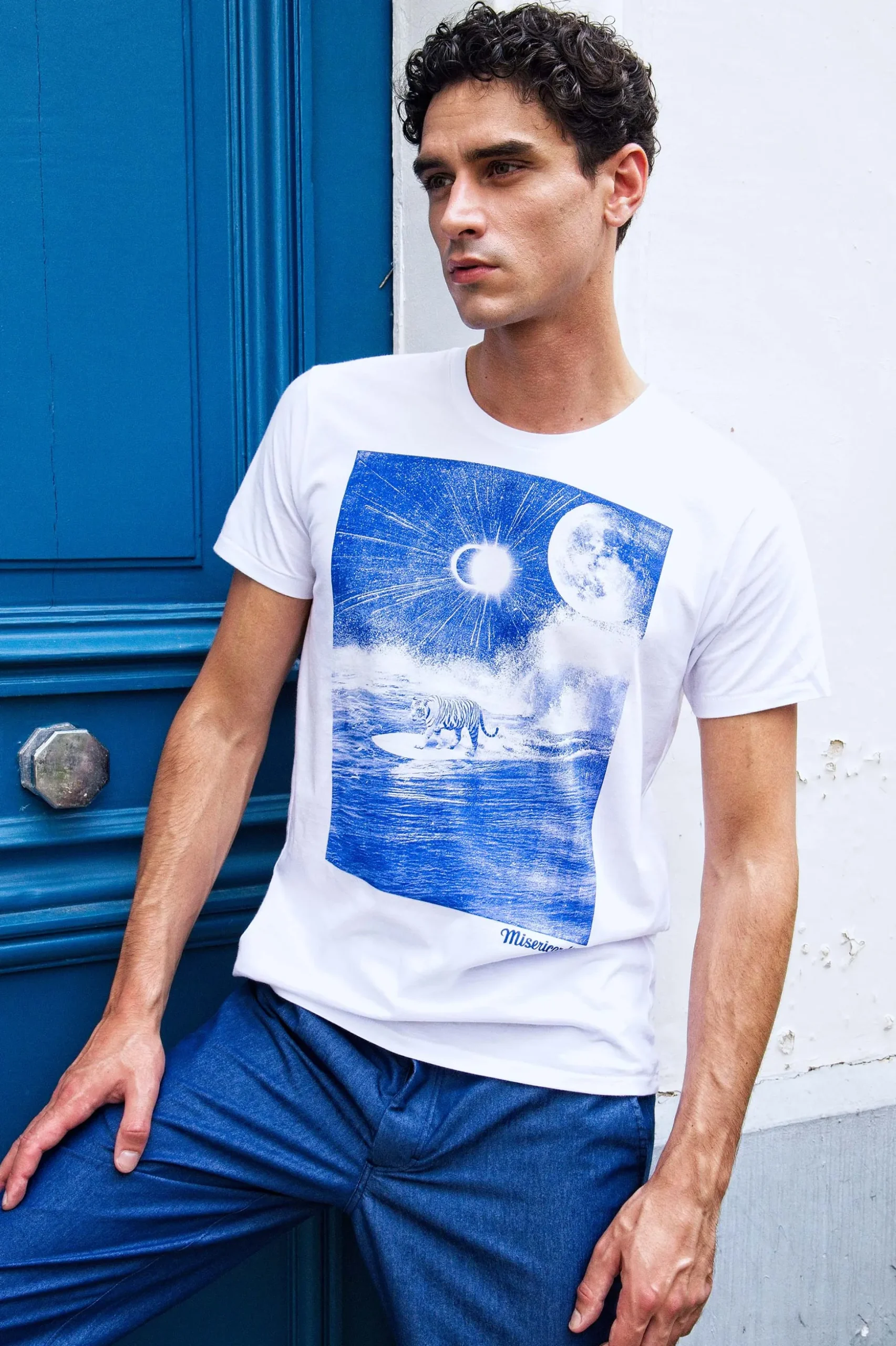 T-Shirt Querido Surf Tigre Blanc