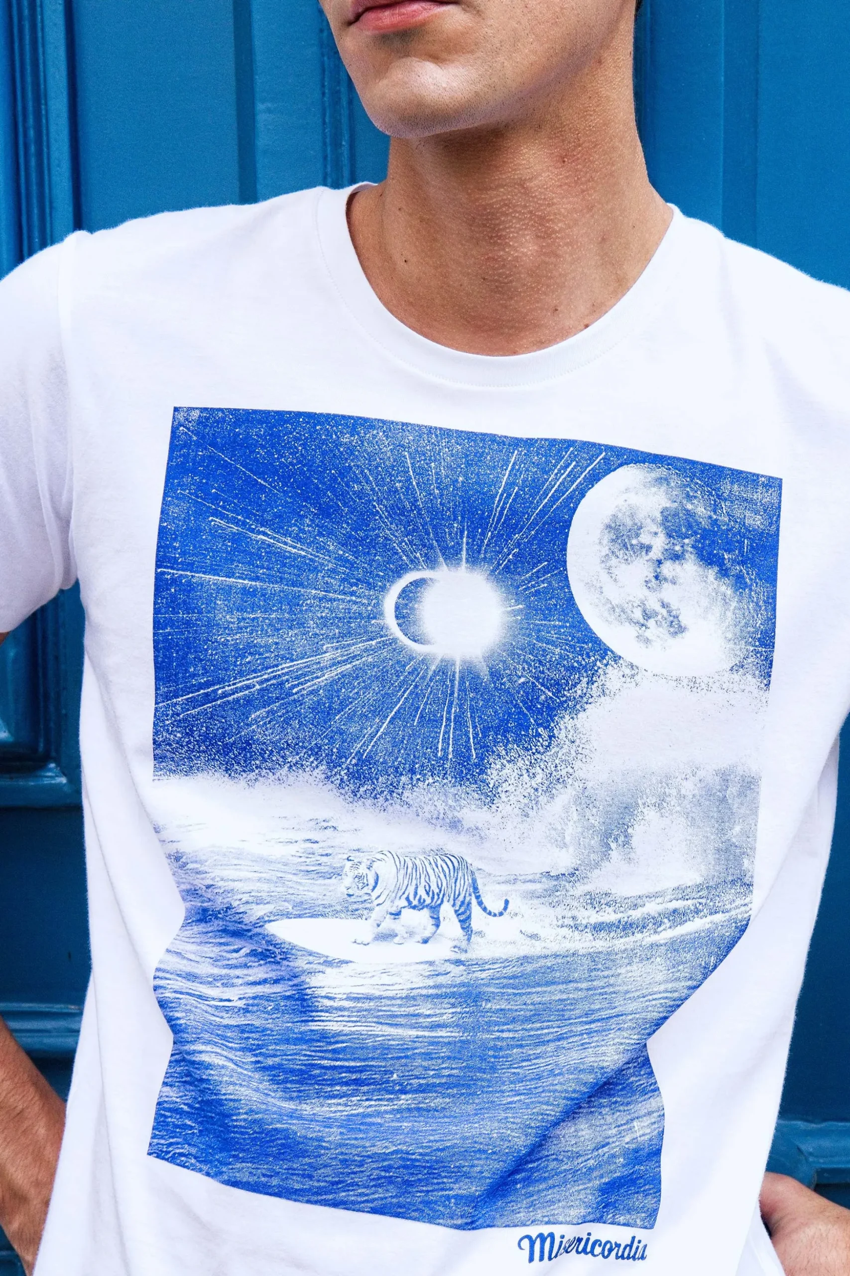 T-Shirt Querido Surf Tigre Blanc