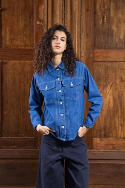 Veste Chemise Attis Bleu Denim