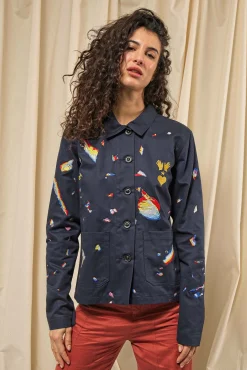 Veste Cristobal Difraccion Bleu Marine
