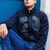 Veste de Sport Clasica Medusas Bleu Marine