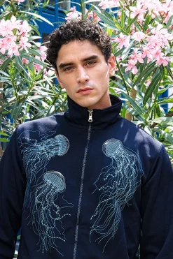Veste de Sport Clasica Medusas Bleu Marine
