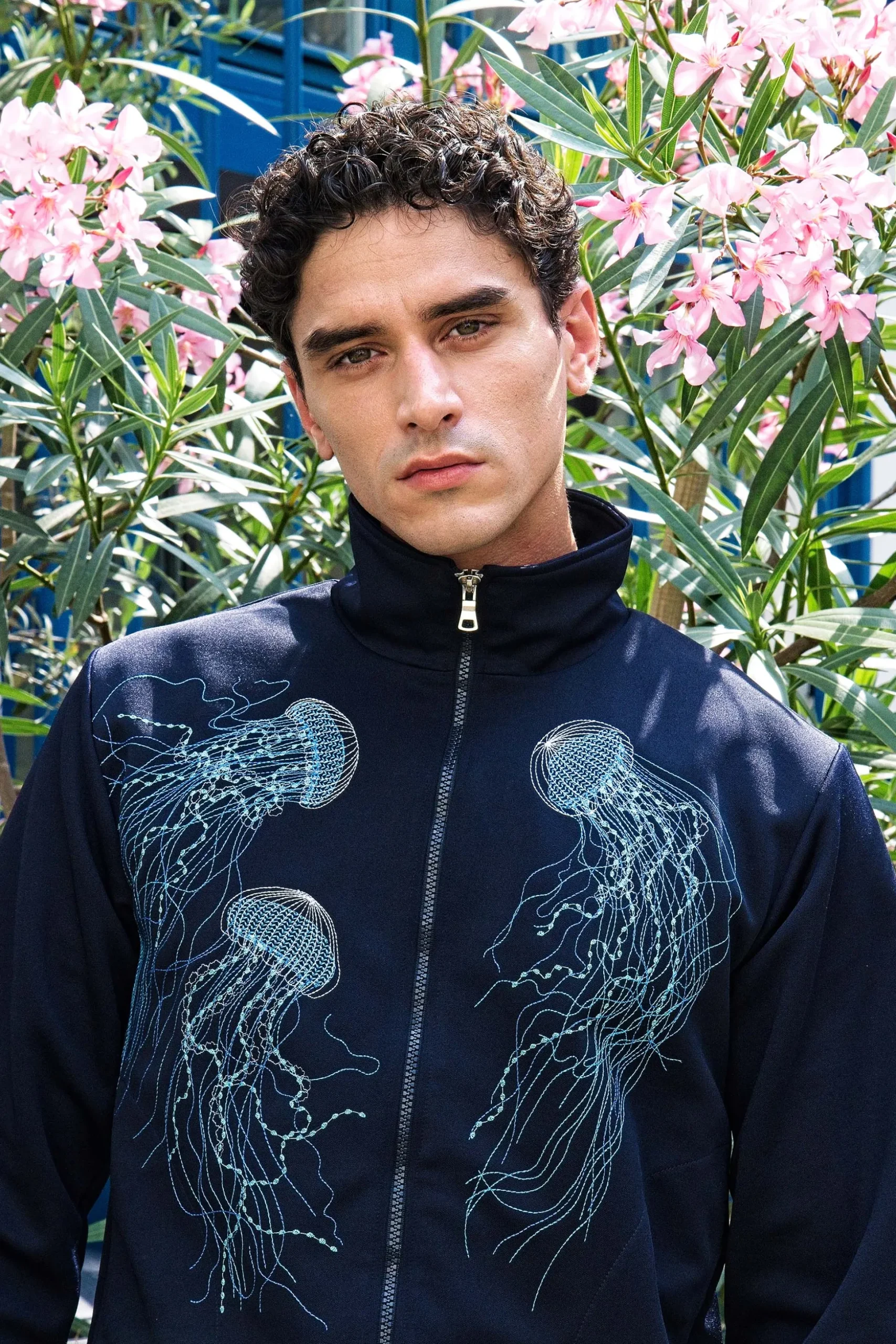 Veste de Sport Clasica Medusas Bleu Marine
