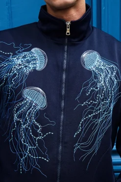 Veste de Sport Clasica Medusas Bleu Marine