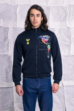 Veste de Sport Clasica Planisferio Bleu Marine