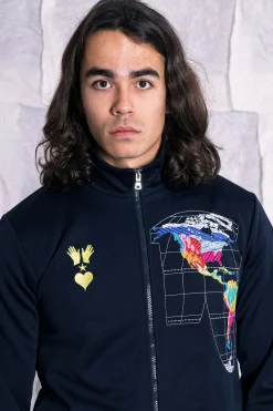 Veste de Sport Clasica Planisferio Bleu Marine