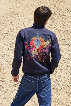 Veste de Sport Clasica Volcano Bleu Marine