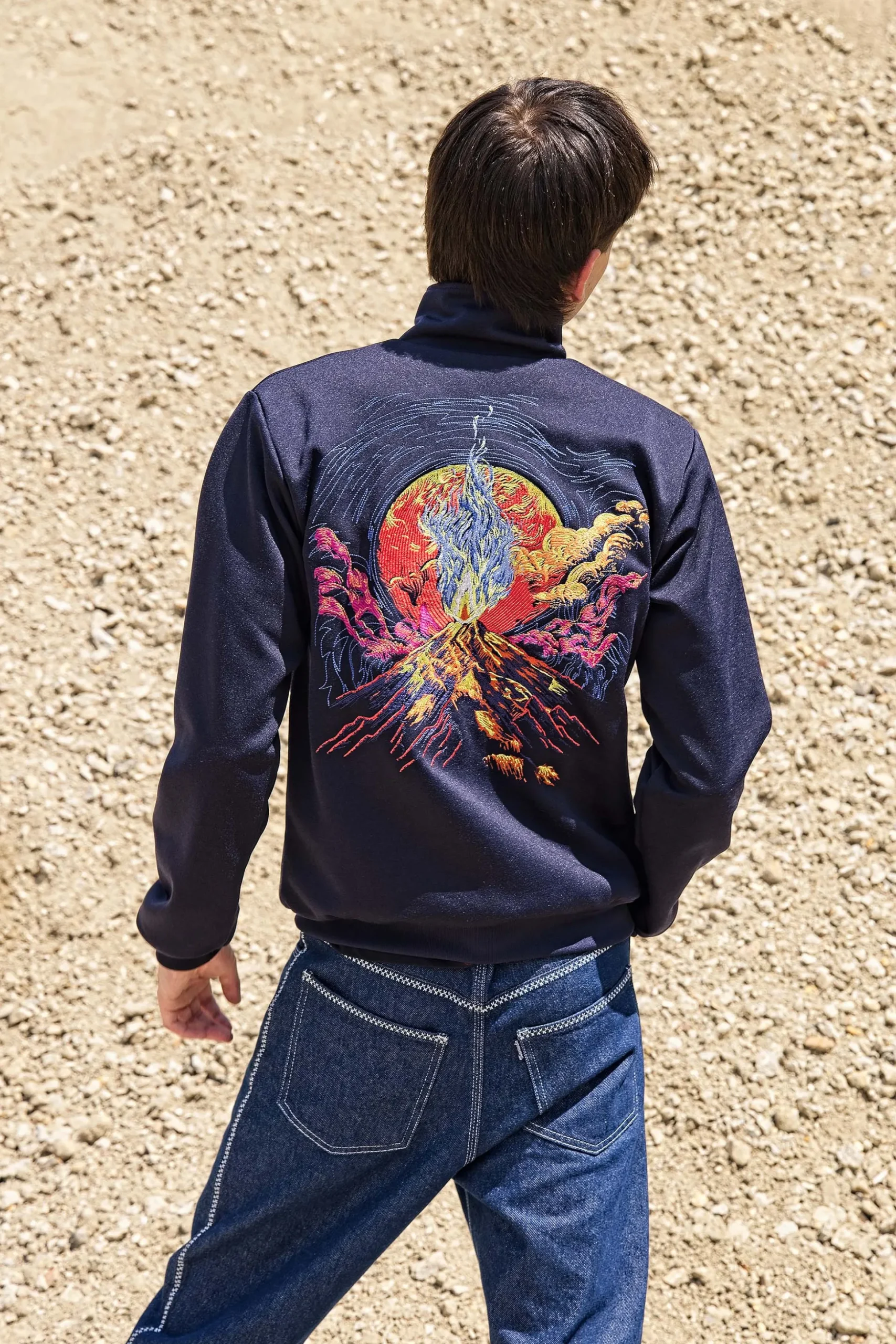 Veste de Sport Clasica Volcano Bleu Marine