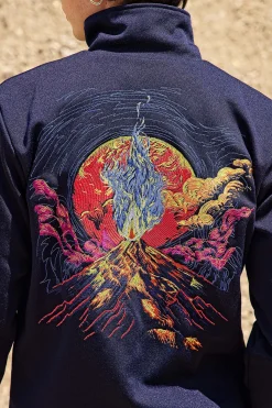 Veste de Sport Clasica Volcano Bleu Marine