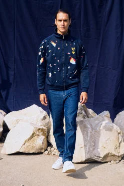 Veste de Sport Zapallal Difraccion Bleu Marine