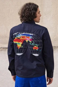 Veste Mendoza Planisferio Bleu Marine