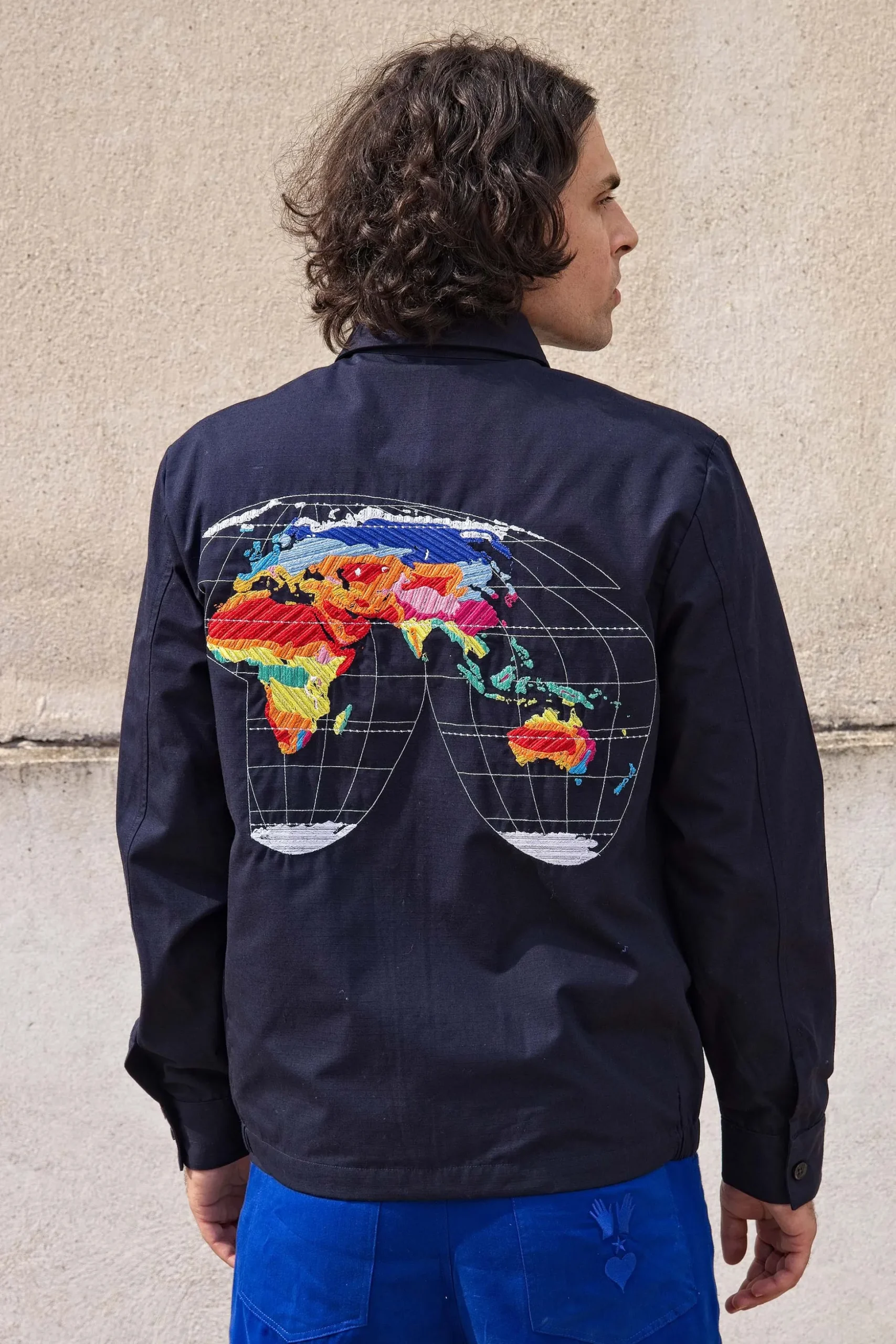 Veste Mendoza Planisferio Bleu Marine