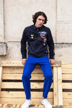 Veste Mendoza Planisferio Bleu Marine
