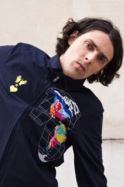 Veste Mendoza Planisferio Bleu Marine